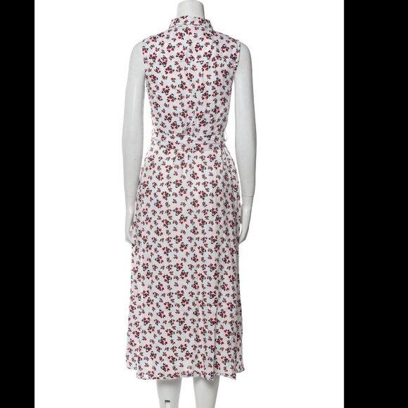 Cynthia Rowley Ivory and Crimson Floral Midi Dress - Picture 2 of 7